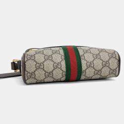 Gucci Beige Canvas Ophidia Supreme Mini Crossbody Bag