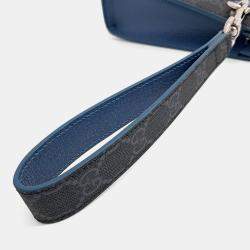 Gucci Grey Canvas GG Detail Clutch