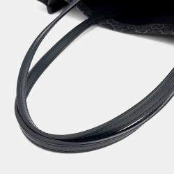 Gucci Black Denim Ophidia GG Large Tote Bag