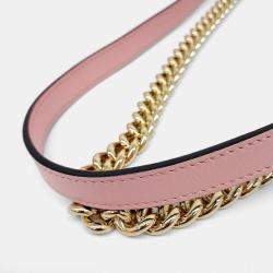 Gucci Pink/Red Matrasse Leather Marmont Shoulder Bag