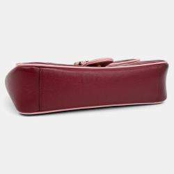 Gucci Pink/Red Matrasse Leather Marmont Shoulder Bag