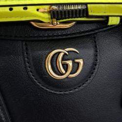 Gucci Black Leather Diana Bamboo Small Bag 