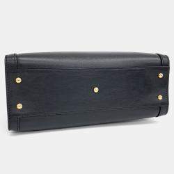 Gucci Black Leather Diana Bamboo Small Bag 