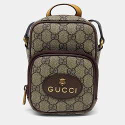 Gucci Beige Brown Coated Canvas Neo Vintage Mini Bag