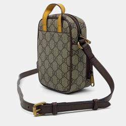 Gucci Beige Brown Coated Canvas Neo Vintage Mini Bag