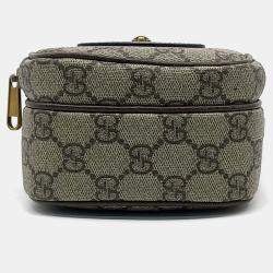 Gucci Beige Brown Coated Canvas Neo Vintage Mini Bag