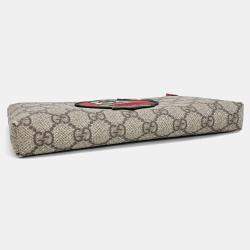 Gucci Brown Coated Canvas Pouch Bag
