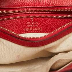 Gucci Red Leather Mini Swing Tote