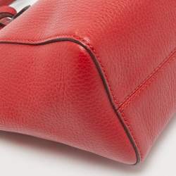 Gucci Red Leather Mini Swing Tote