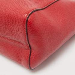 Gucci Red Leather Mini Swing Tote