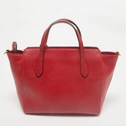 Gucci Red Leather Mini Swing Tote
