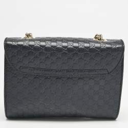 Gucci Navy Blue MIcroguccissima Leather Mini Emily Crossbody Bag