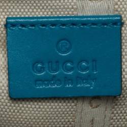 Gucci Deep Cobalt Bright Diamante Leather Drawstring Bucket Bag