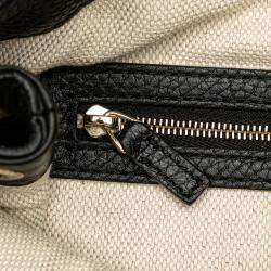 Gucci Black Large Pebbled Calfskin Soho Convertible Hobo