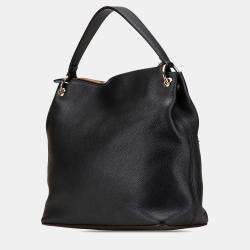 Gucci Black Large Pebbled Calfskin Soho Convertible Hobo
