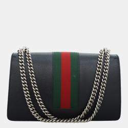 Gucci Black  Dionysus Web Medium Shoulder Bag