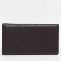 Gucci Brown Leather Horsebit Web Continental Wallet