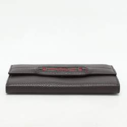 Gucci Brown Leather Horsebit Web Continental Wallet