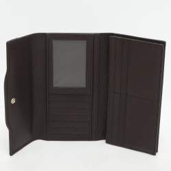 Gucci Brown Leather Horsebit Web Continental Wallet
