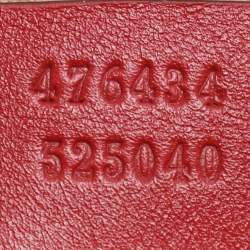 Gucci Red Matelassé Leather Mini GG Marmont Belt Bag