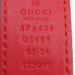 Gucci Red Matelassé Leather Mini GG Marmont Belt Bag