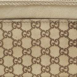 Gucci Gold Guccissima Leather Zip Coin Purse