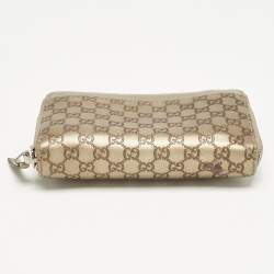 Gucci Gold Guccissima Leather Zip Coin Purse