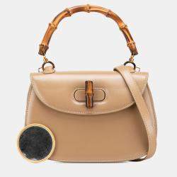 Gucci Brown Calfskin Bamboo Night