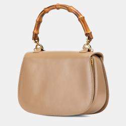 Gucci Brown Calfskin Bamboo Night