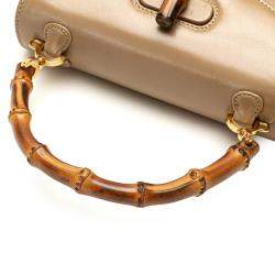 Gucci Brown Calfskin Bamboo Night