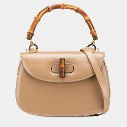 Gucci Brown Calfskin Bamboo Night