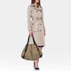 Gucci Beige/Brown GG Canvas and Leather Pelham Shoulder Bag