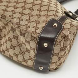 Gucci Beige/Brown GG Canvas and Leather Pelham Shoulder Bag