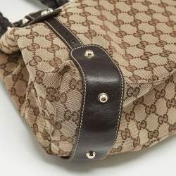 Gucci Beige/Brown GG Canvas and Leather Pelham Shoulder Bag