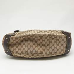 Gucci Beige/Brown GG Canvas and Leather Pelham Shoulder Bag