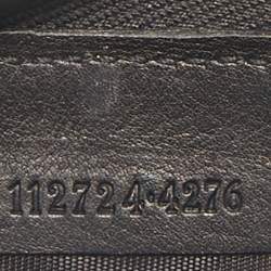 Gucci Black Guccissima Leather Zip Around Wallet