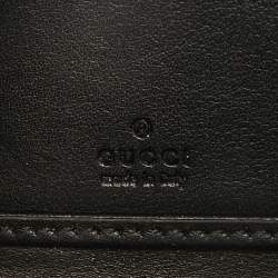 Gucci Black Guccissima Leather Zip Around Wallet