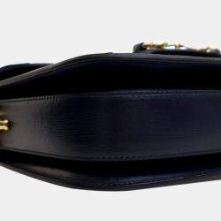 Gucci Navy Blue/Pink Small Corduroy Horsebit 1955 Shoulder Bag