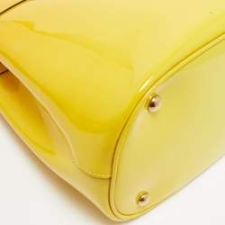 Gucci Yellow Ombre Patent Leather Medium Bright Bit Tote