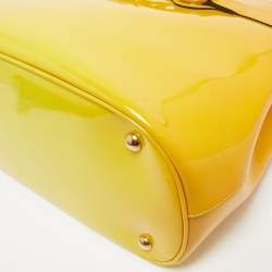 Gucci Yellow Ombre Patent Leather Medium Bright Bit Tote