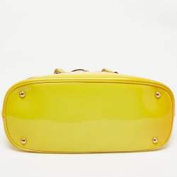 Gucci Yellow Ombre Patent Leather Medium Bright Bit Tote