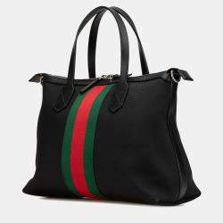 Gucci Black Techno Canvas Web Satchel