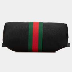 Gucci Black Techno Canvas Web Satchel