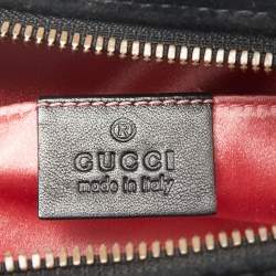 Gucci Black Matelassé Velvet Mini GG Marmont Belt Bag