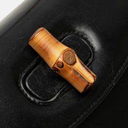 Gucci Black Calfskin Bamboo Night