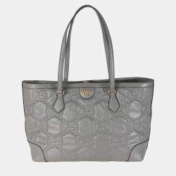 Gucci Grey GG Matelasse Calfskin Medium Ophidia Tote bag