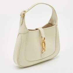 Gucci Off White Leather Mini 1961 Jackie Shoulder Bag