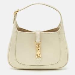 Gucci Off White Leather Mini 1961 Jackie Shoulder Bag
