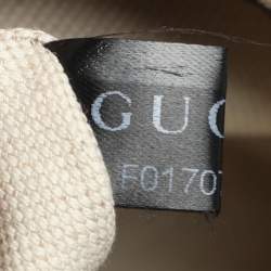 Gucci Beige/Brown GG Canvas and Leather Medium Vintage Web Boston Bag