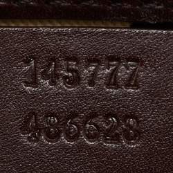Gucci Dark Brown Guccissima Leather Large Punch Top Handle Tote